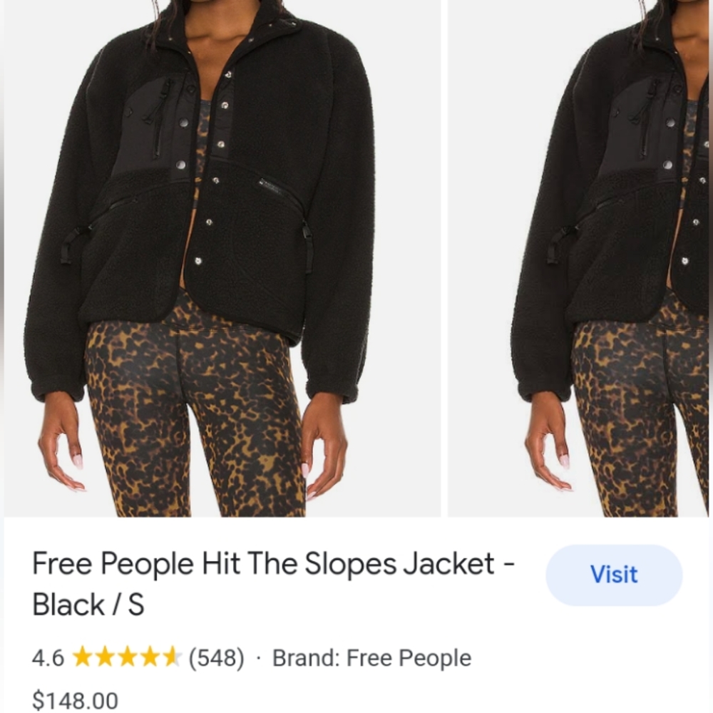 4*Free People $148 " hit the slope Sherpa jacket medium - Picture 1 of 5